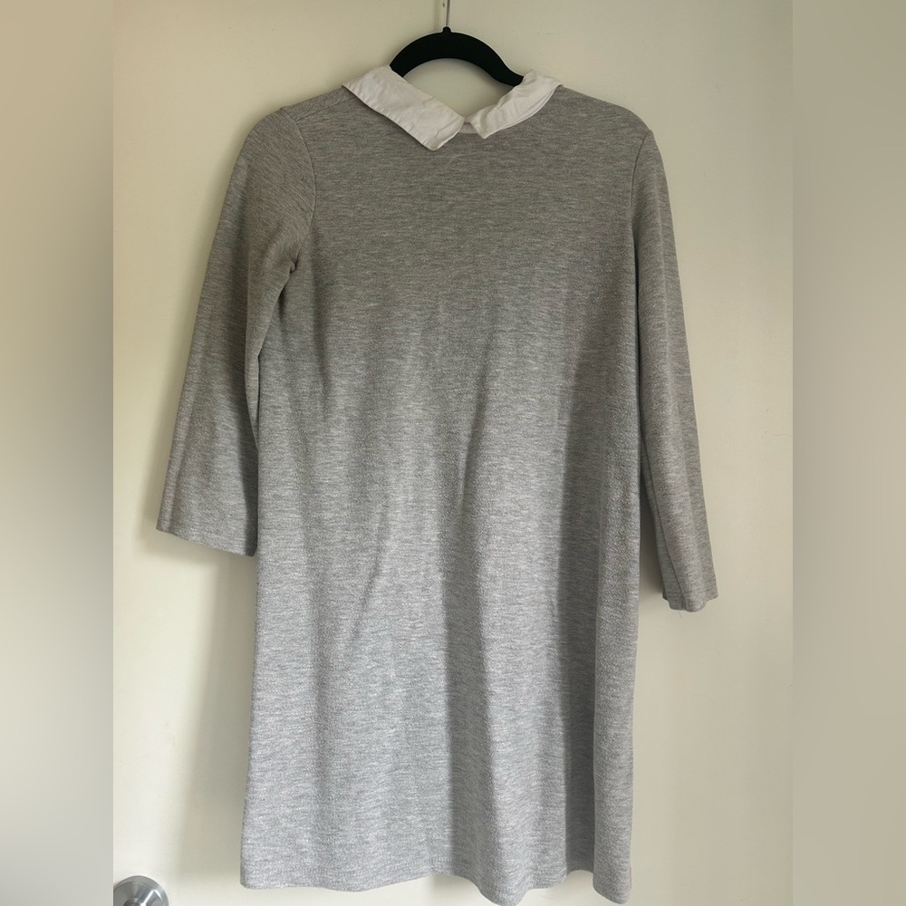Zara Gray and White Dress